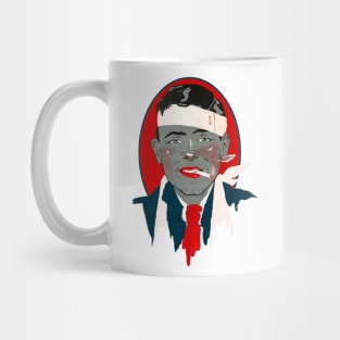 Wounded man smoking Mug